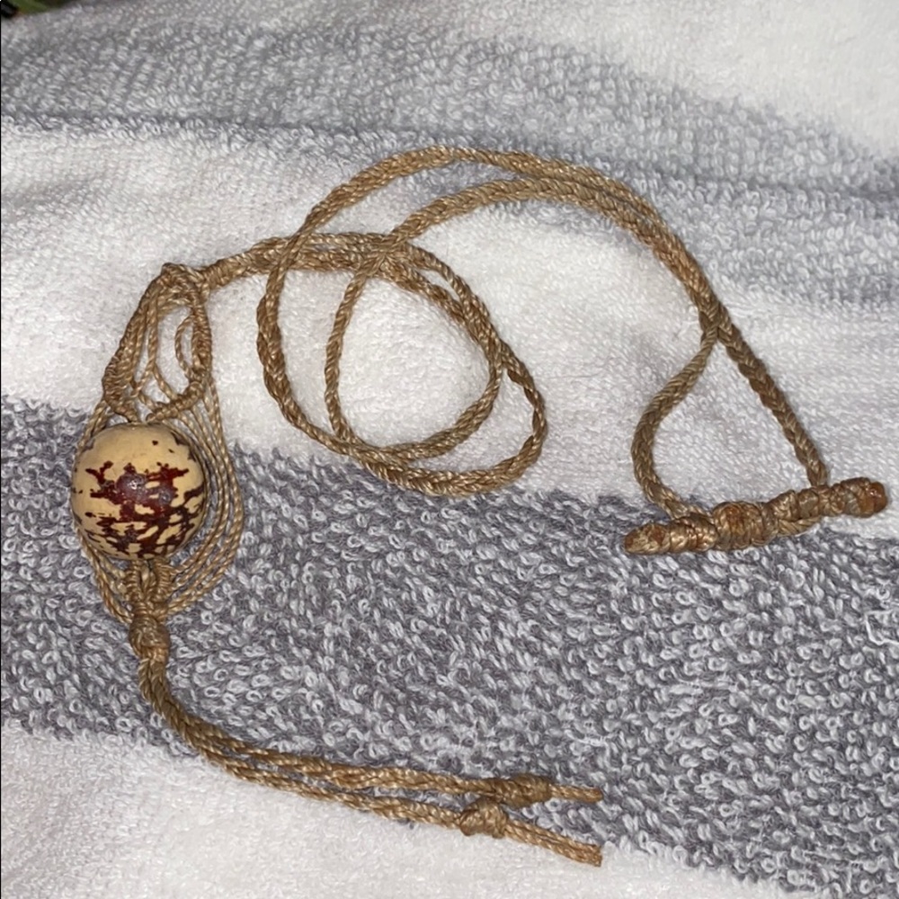 Columbian Handmade Braded Necklace with Round Bead